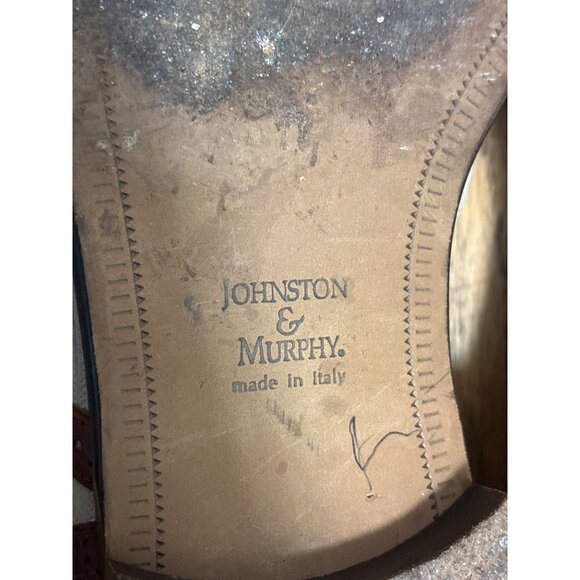 Vintage Johnston Murphy Spectator Cap Toe Brogue Oxford Shoes Size 11D Leather & - Picture 11 of 11